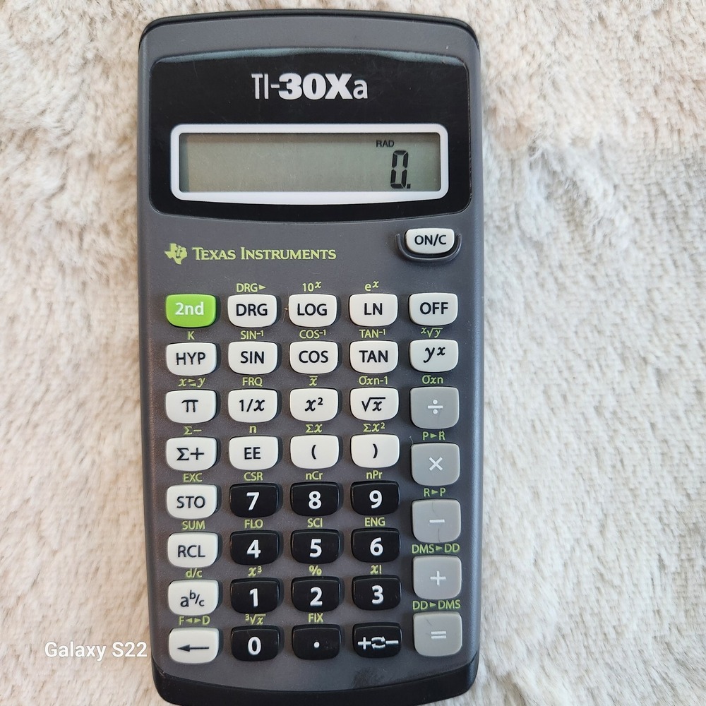 Texas Instrument TI-30Xa Solar Calculator with Cover Working Tested‎